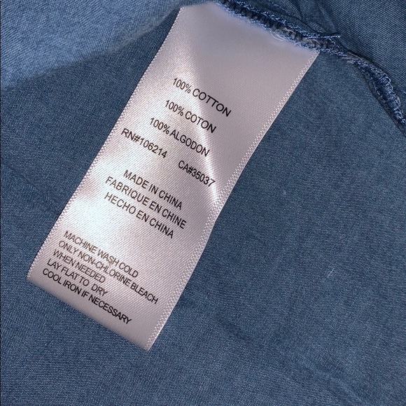 NWT Joe’s Collection Chambray Off Shoulder Top M - Picture 5 of 7
